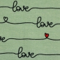 Preview: Sweat Rosie Schriftzug Love mintgrün