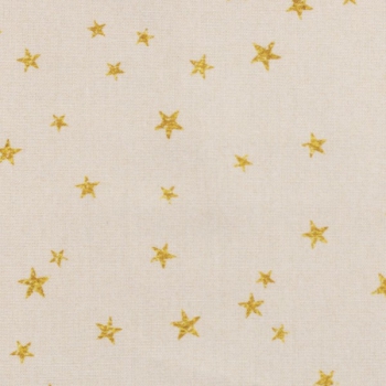 Baumwolle Weihnachten goldene Sterne auf weiß 100010