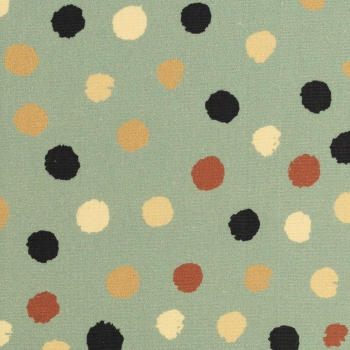 Preview: Baumwolldruck  Happy Harvest bunte Tupfen auf mint