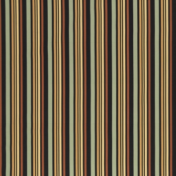 Baumwolldruck  Happy Harvest Längsstreifen mint/ocker/schwarz