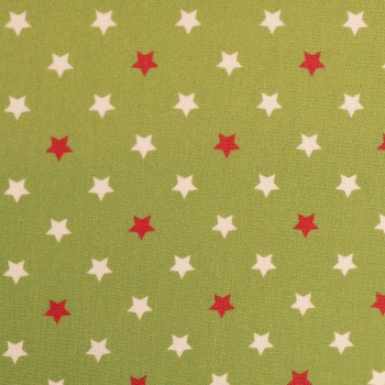 Preview: Baumwolldruck  Noel Sterne kiwigrün 544602