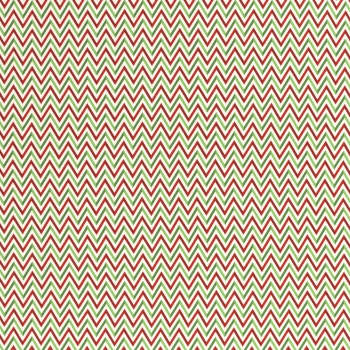 Baumwolldruck  Noel Chevron rot/naturweiß/grün 545365