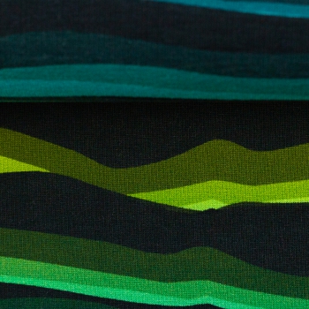 Preview: Sweat Wavy Stripes by Lycklig Design schwarz/petrol 299748