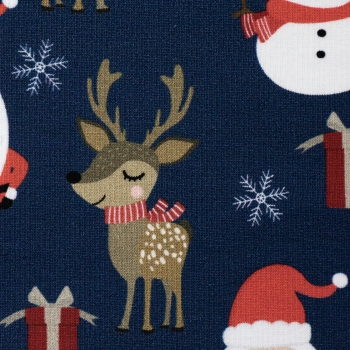 Preview: Sweat Holly Rentier, Schneemann, Nikolaus auf blau