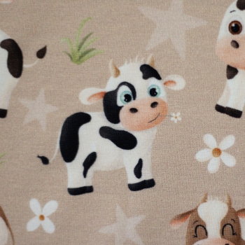Preview: Jersey Landkind by Mrs Mint Design - Kühe beige