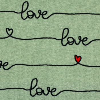 Sweat Rosie Schriftzug Love mintgrün