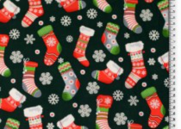 Baumwolle Weihnachten Socken auf dunkelgrün