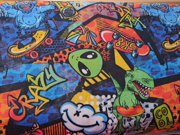 Baumwoll Jersey Skate Monster