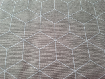 Baumwolldruck  lines beige