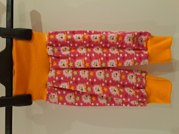 Babyhose, Pumphose Gr. 62 Jersey Monster auf pink