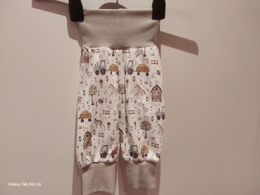 Babyhose, Pumphose Gr. 62 Jersey  Bauernhof