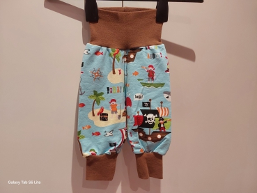 Babyhose, Pumphose Gr. 62 French Terry Piraten
