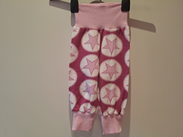 Babyhose, Pumphose Gr. 68 Jersey Sterne pink