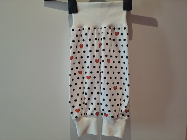 Babyhose, Pumphose Gr. 68 Jersey rote Herzen/schwarze Punkte