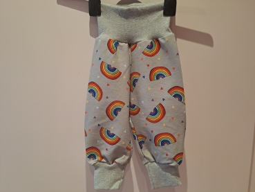 Babyhose, Pumphose Gr. 68 Sweat Regenbogen mint