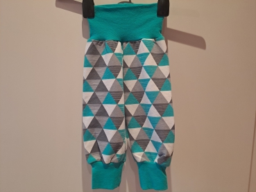 Babyhose, Pumphose Gr. 68 Sweat Dreiecke mint