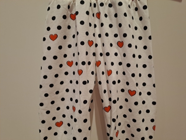 Preview: Babyhose, Pumphose Gr. 74 Jersey rote Herzen/schwarze Punkte