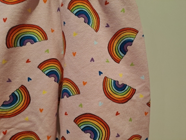 Preview: Babyhose, Pumphose Gr. 74 Sweat Regenbogen rosa