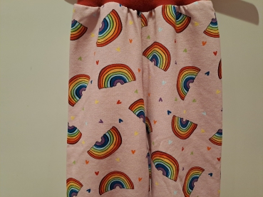 Preview: Babyhose, Pumphose Gr. 80 Sweat Regenbogen rosa
