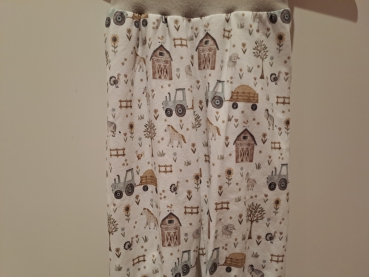 Preview: Babyhose, Pumphose Gr. 80 Jersey, Bauernhof auf weiß