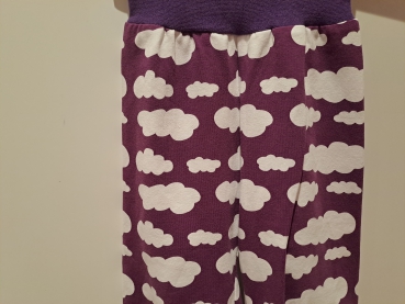 Preview: Babyhose, Pumphose Gr. 80 Jersey, Wolken lila
