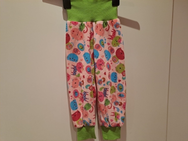 Babyhose, Pumphose Gr. 86  Nicky  Katzen auf rosa mit grünem Bund
