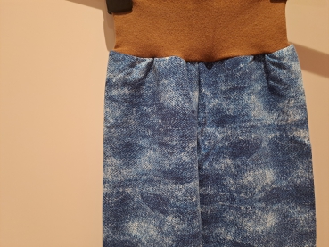 Preview: Babyhose, Pumphose Gr. 86  Sweat jeansoptik blau