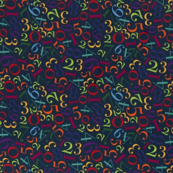 Baumwolle Kim Buchstaben bunt