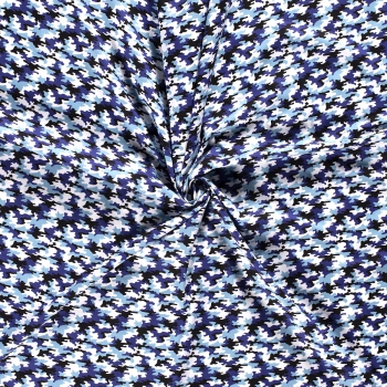 Baumwolldruck Camouflage blau