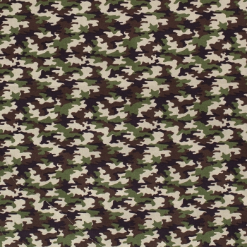 Baumwolldruck Camouflage khaki grün