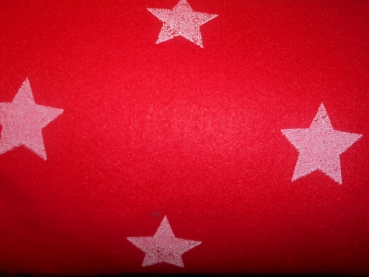Taschenfilz 3mm Sterne rot