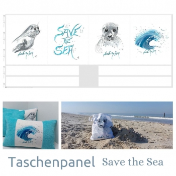 Canvas Tasche save the sea zum selbernähen Fietje