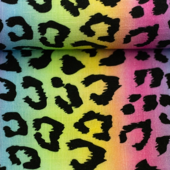 Preview: Musselin Adele Leo schwarz/bunt