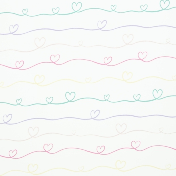 Jersey Scribble Hearts by Mrs. Mint Design bunt/weiss