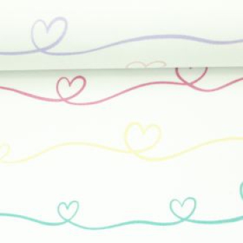 Preview: Jersey Scribble Hearts by Mrs. Mint Design bunt/weiss