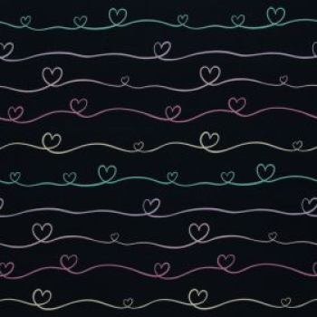 Jersey Scribble Hearts by Mrs. Mint Design bunt/dunkelblau