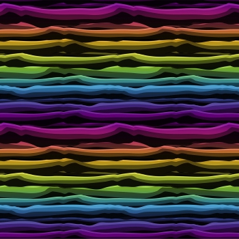 Wavy Stripes by lycklig design regenbogen/schwarz 299999 Reststück 90 cm