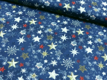Baumwolle Xmas Stars navy
