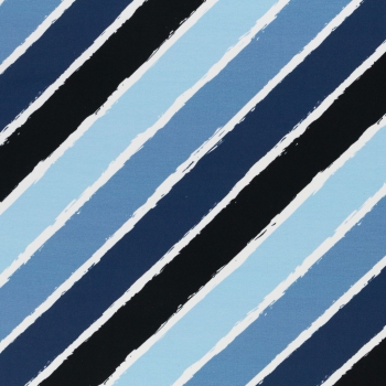 French Terry Diagonally by lycklig design blau 252596