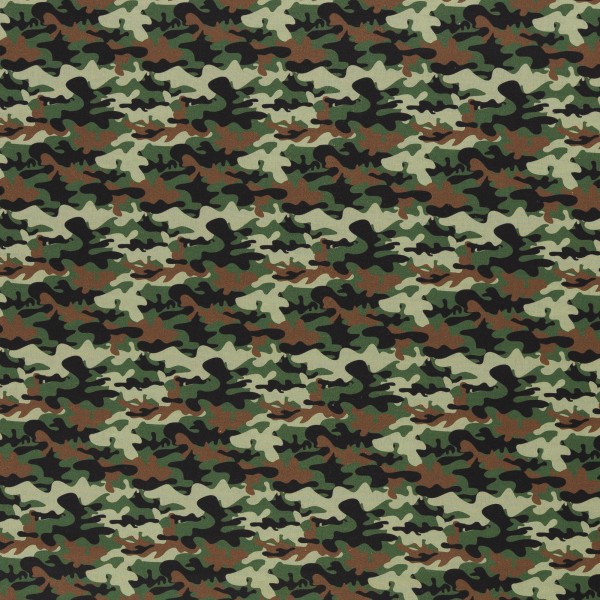 Baumwolle Kim Camouflage grün