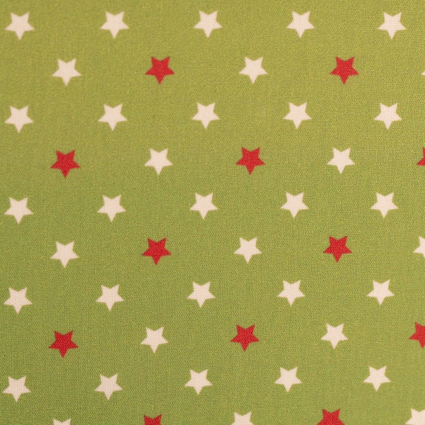 Baumwolldruck  Noel Sterne kiwigrün 544602
