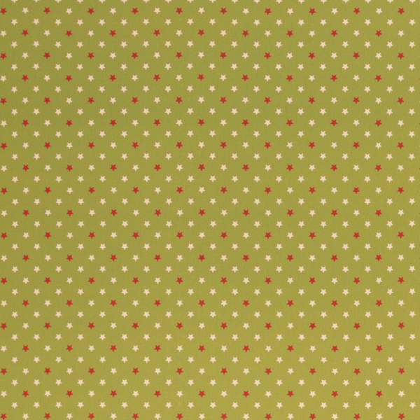 Baumwolldruck  Noel Sterne kiwigrün 544602