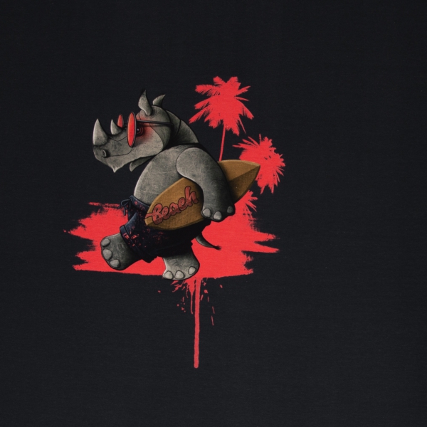 Surferhino by Thorsten Berger Nashorn anthrazit Panell