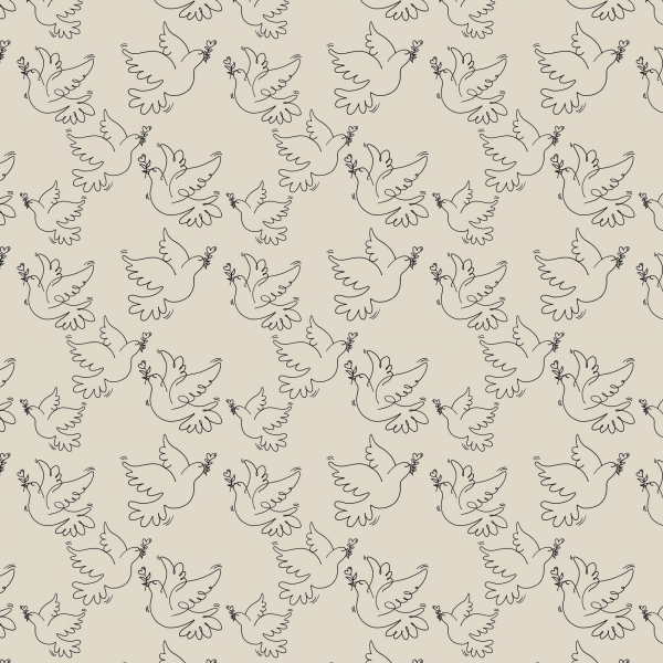 Voile Paloma by Cherry Picking Friedenstaube creme