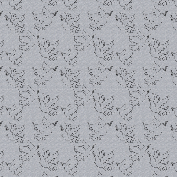 Voile Paloma by Cherry Picking Friedenstaube grau