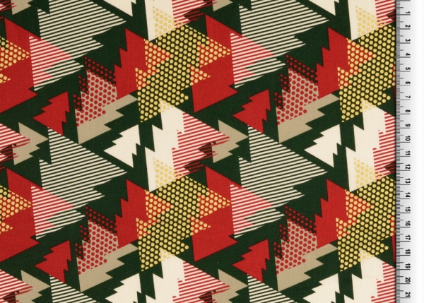 Baumwolle Weihnachten Weihnachtsbäume grün