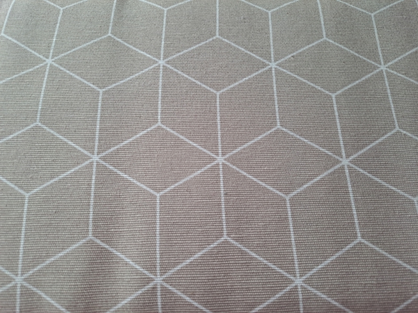 Baumwolldruck  lines beige