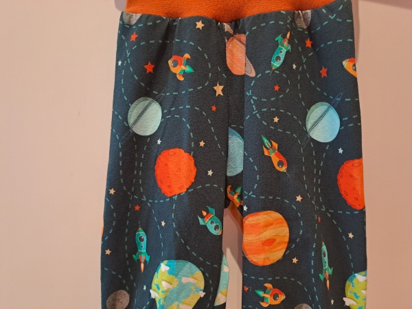 Babyhose, Pumphose Gr. 68 Jersey Weltall