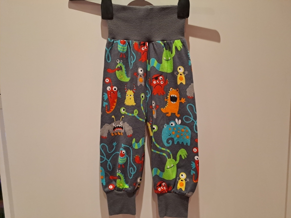 Babyhose, Pumphose Gr. 80 Jersey Monster