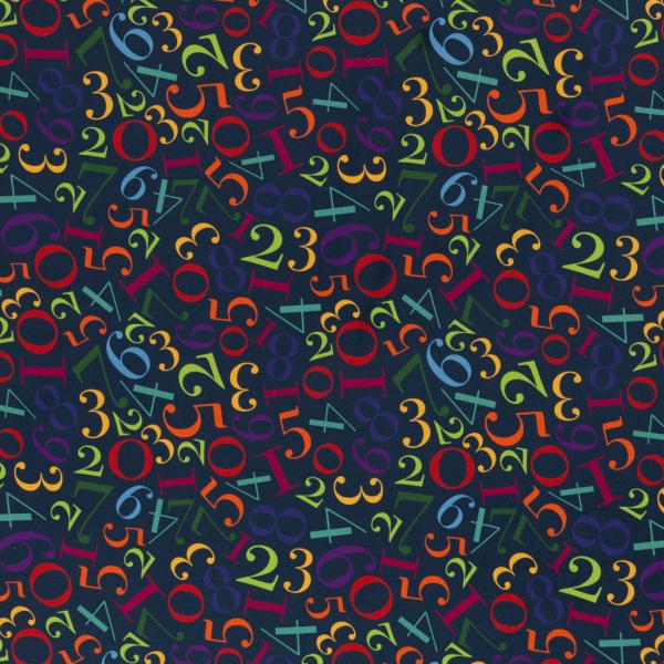 Baumwolle Kim Buchstaben bunt